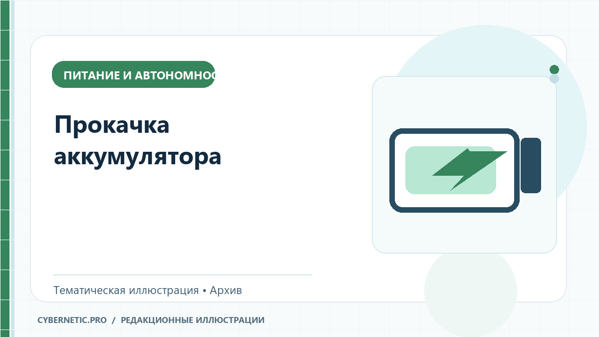 Тематическая иллюстрация к архивной статье: Прокачка аккумулятора