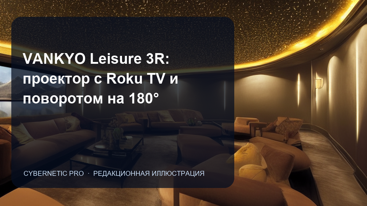 Иллюстрация к статье «VANKYO Leisure 3R: проектор с Roku TV и поворотом на 180°»