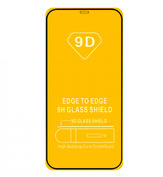 Стекло для iPhone 12 / 12 pro 9D 9H 2.5D (с рамкой)