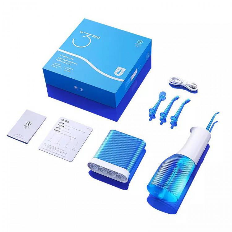 Беспроводной ирригатор Xiaomi Soocas W3 Pro(4 насадки и кейс)