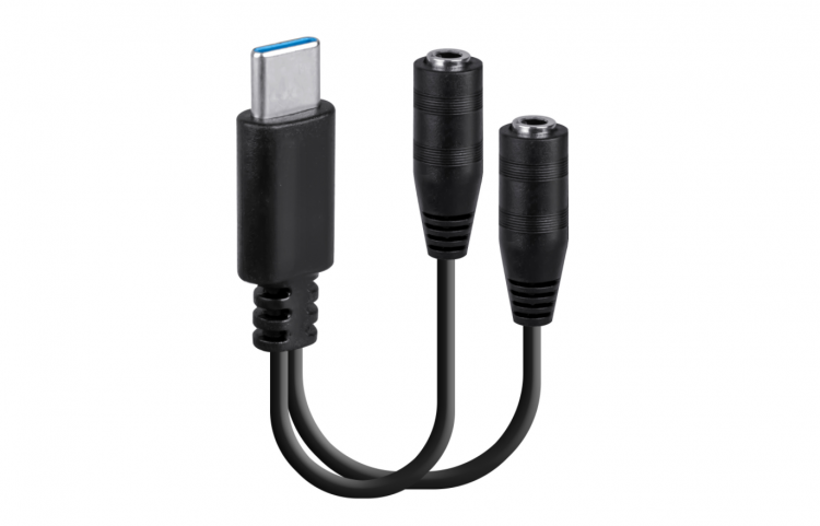 Кабель Переходник Type-C to 2 Mini Jack 3.5mm