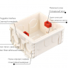 Квадратный подрозетник монтажная коробка 86*86*50