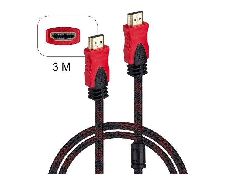 Высокоскоростной кабель HDMI 1.5 метра 1.4v , поддержка 4K 144Гц, карбоновая оплетка, 2 ферритовых фильтра для ПК, монитора, ТВ
