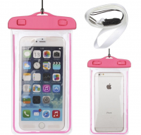 Водонепроницаемый непромокаемый герметичный чехол для телефона до 6.7 дюймов, для съемки под водой и документов, размер XL, светящийся розовый