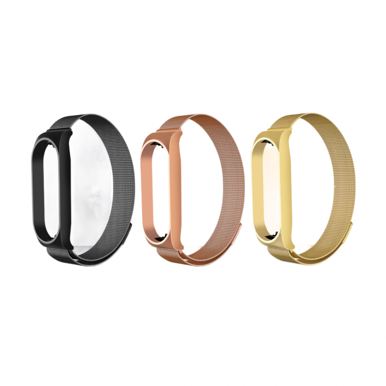 Браслет для Xiaomi Mi Band 5 миланская петля магнитный замок