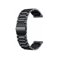 20 мм Черный Металлический ремешок для часов крупное звено, быстросъём в комплекте