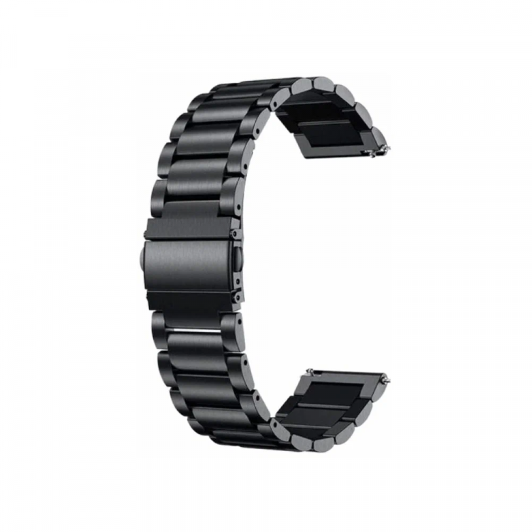 20 мм Черный Металлический ремешок для часов крупное звено, быстросъём в комплекте