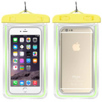 Водонепроницаемый непромокаемый герметичный чехол для телефона до 6.7 дюймов, для съемки под водой и документов, размер XL, светящийся желтый