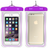 Водонепроницаемый непромокаемый герметичный чехол для телефона до 6.7 дюймов, для съемки под водой и документов, размер XL, светящийся фиолетовый