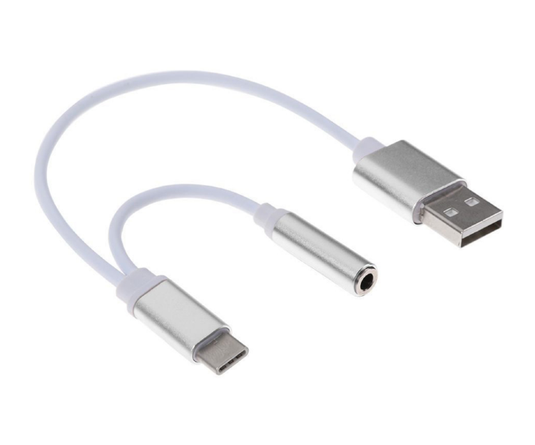 AUX переходник Usb Type-C до Jack 3.5 мм 20 см