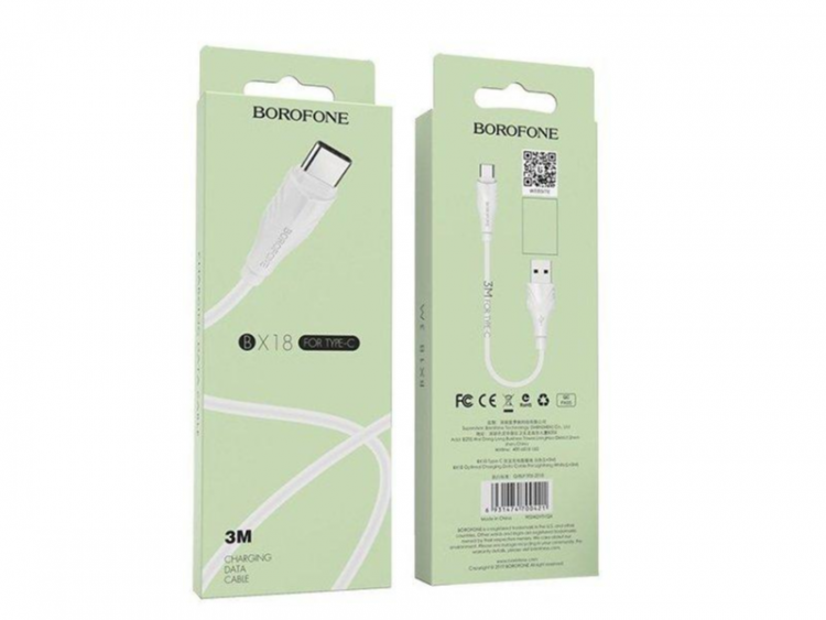 Кабель USB Type-C Borofone BX18 3 метра 